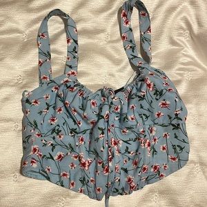 revolve floral summer crop top